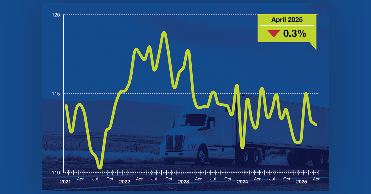 Truck Tonnage Declined 0.3% in April