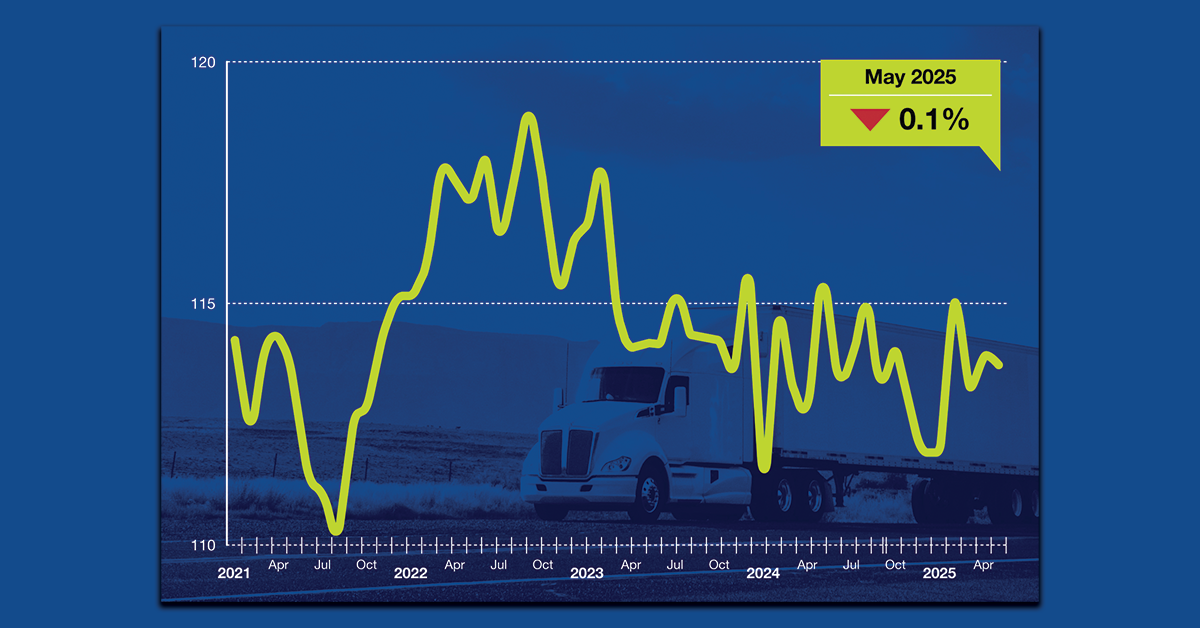 Truck Tonnage Declined 0.1% in May